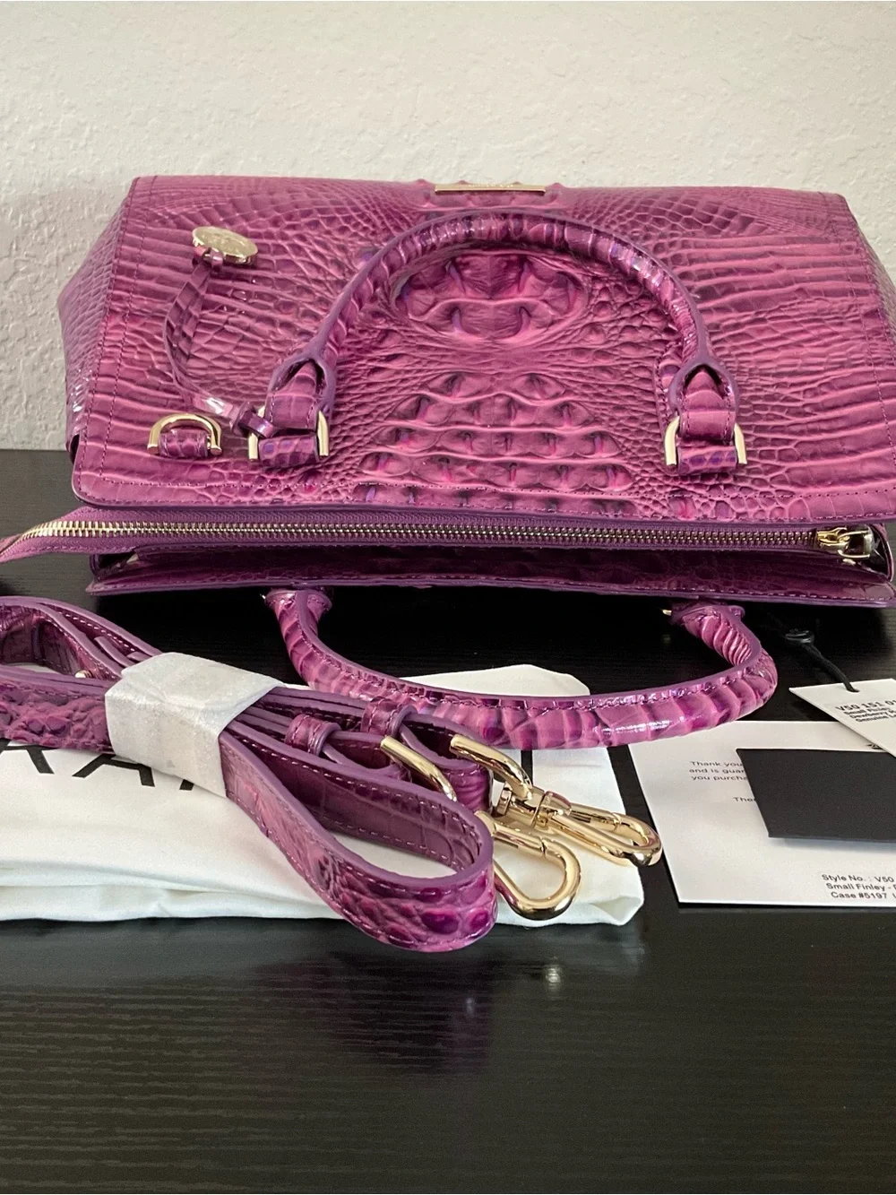 Brahmin Small Finley DEWBERRY MELBOURNE W/2 Full Eyes NWT